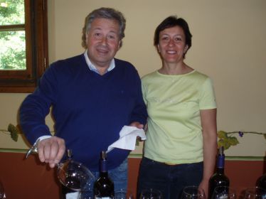 Fabio Cenni og hans kone serverede supertoscaner for KAPASO's gæster